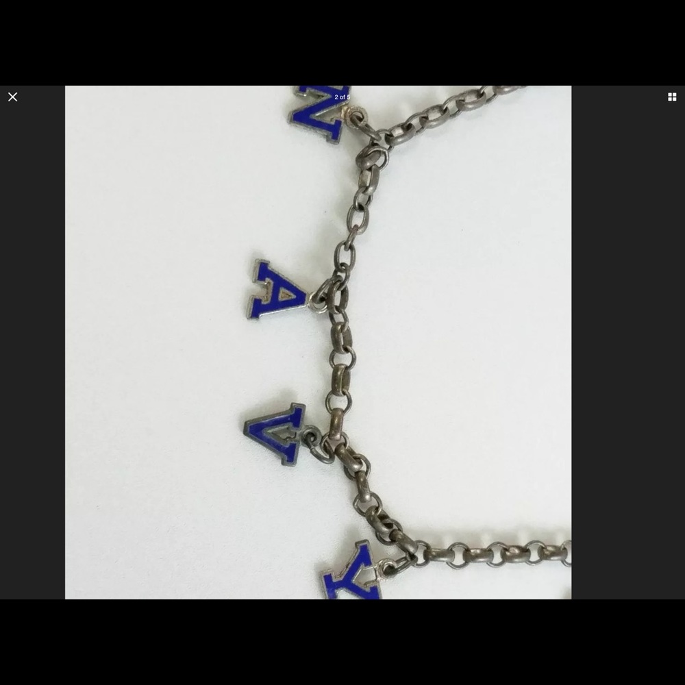 Vintage US Navy 925 Sterling 7.75” Bracelet Charm